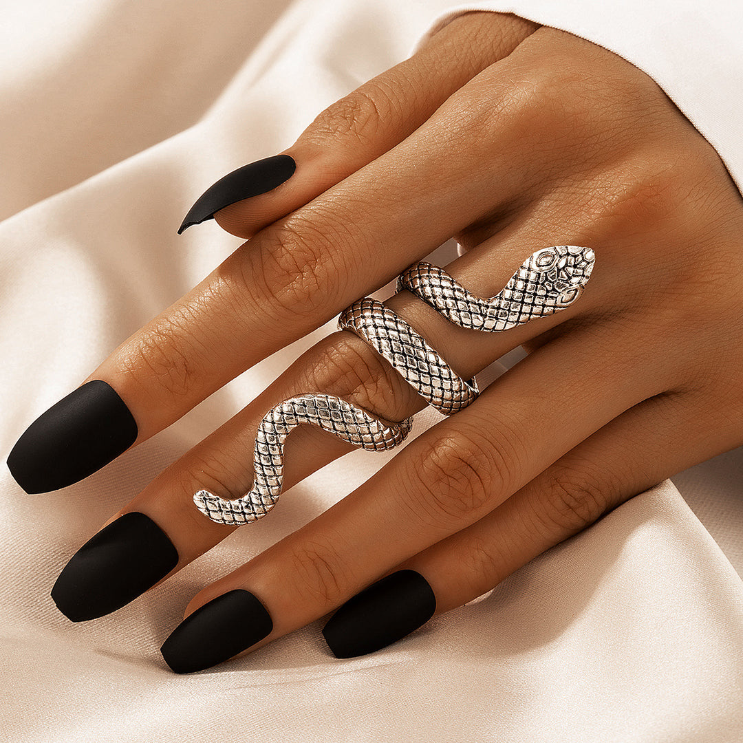 Collection of Snake Print Rings