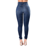 Load image into Gallery viewer, Carolina Distressed Dark Blue Jeans
