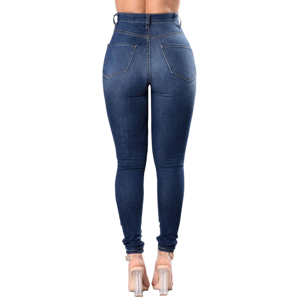 Carolina Distressed Dark Blue Jeans