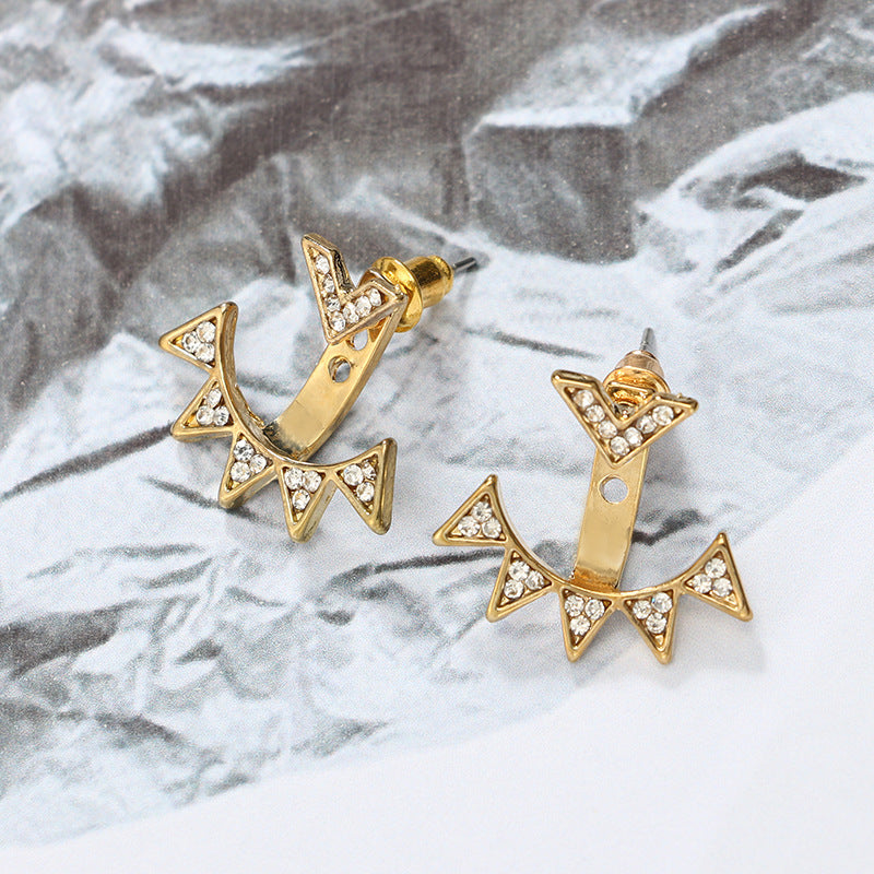 Illusion Pointed Arrow Stud Earrings