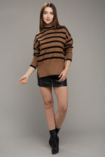 Load image into Gallery viewer, Stripe Turtleneck Knit
