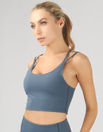 Load image into Gallery viewer, Split Shoulder Strap Crop Top
