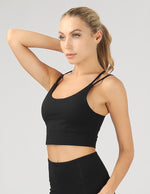 Load image into Gallery viewer, Split Shoulder Strap Crop Top
