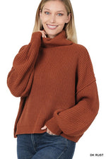 Load image into Gallery viewer, Oversized Turtleneck Sweater
