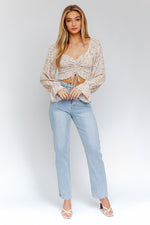 Load image into Gallery viewer, Long Sleeve Ruched Smocking Top
