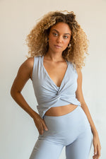 Load image into Gallery viewer, 2 Piece Twist Tank Activewear Tank + Bra
