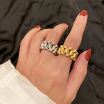 Load image into Gallery viewer, Retro Personality Titanium Steel Chain Ring
