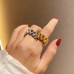 Load image into Gallery viewer, Retro Personality Titanium Steel Chain Ring
