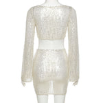 Load image into Gallery viewer, Sequins Bandage Skirt Suit
