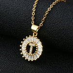 Load image into Gallery viewer, Initial Necklace Copper Inlaid Cubic Zircon
