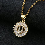 Load image into Gallery viewer, Initial Necklace Copper Inlaid Cubic Zircon
