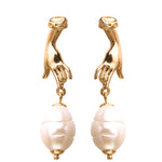 Load image into Gallery viewer, Women  Fashion Trend Exaggerated Hand Long Drop  Earrings
