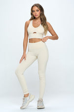 Load image into Gallery viewer, 2 Piece Activewear Set with Cut-Out Detail
