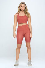 Load image into Gallery viewer, 2 Piece Gingham print activewear set
