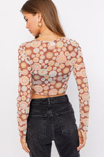 Load image into Gallery viewer, Long Sleeve Merrow Detail Crop Top
