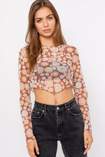 Load image into Gallery viewer, Long Sleeve Merrow Detail Crop Top
