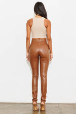 Load image into Gallery viewer, Vegan Leather Skinny Jeans
