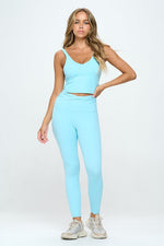 Load image into Gallery viewer, 2 Piece Activewear Set Top and Leggings
