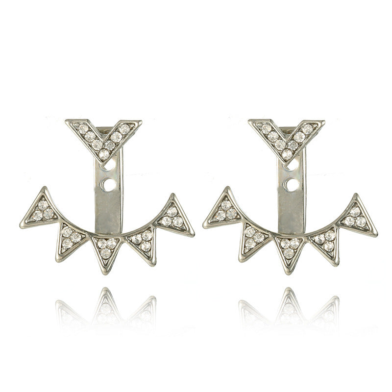 Illusion Pointed Arrow Stud Earrings