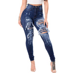 Load image into Gallery viewer, Carolina Distressed Dark Blue Jeans
