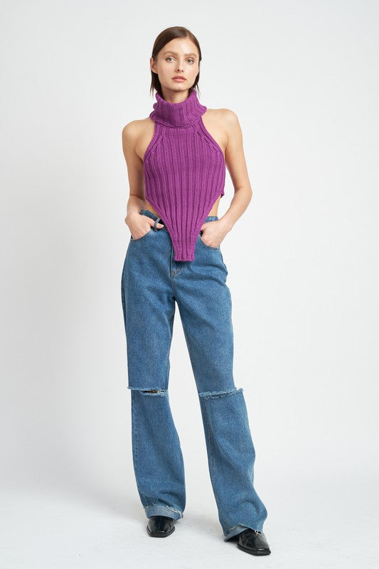 Claire Turtleneck Knit Top