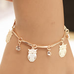 Load image into Gallery viewer, Ethnic Style Golden Owl Tassel Bracelet
