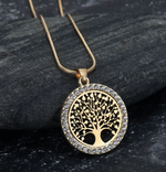 Load image into Gallery viewer, Tree of Life Pendant With Cubic Zirconia
