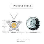 Load image into Gallery viewer, Silver Butterfly  Keepsake Memorial Necklace
