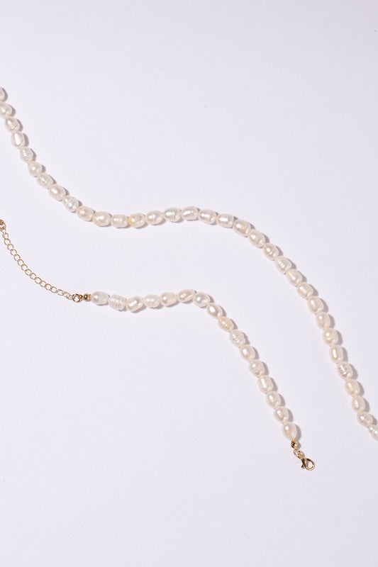 Maia Natural Pearl Bracelet and Necklace Set