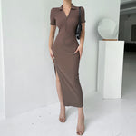 Load image into Gallery viewer, Yasmin Fitted Botton-up Dress
