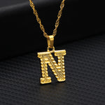 Load image into Gallery viewer, Initial Letters Gold-Plated Pendant Necklace
