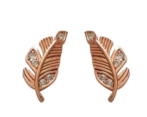 Leaf Fashion Feather Stud Earrings