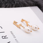 Load image into Gallery viewer, Women  Fashion Trend Exaggerated Hand Long Drop  Earrings
