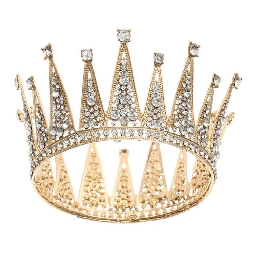 Alloy Hollow Diamond Crown Hair Accessories