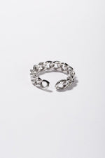 Load image into Gallery viewer, Daisy Woven Chain Adjustable Silver Ring
