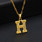 Load image into Gallery viewer, Initial Letters Gold-Plated Pendant Necklace
