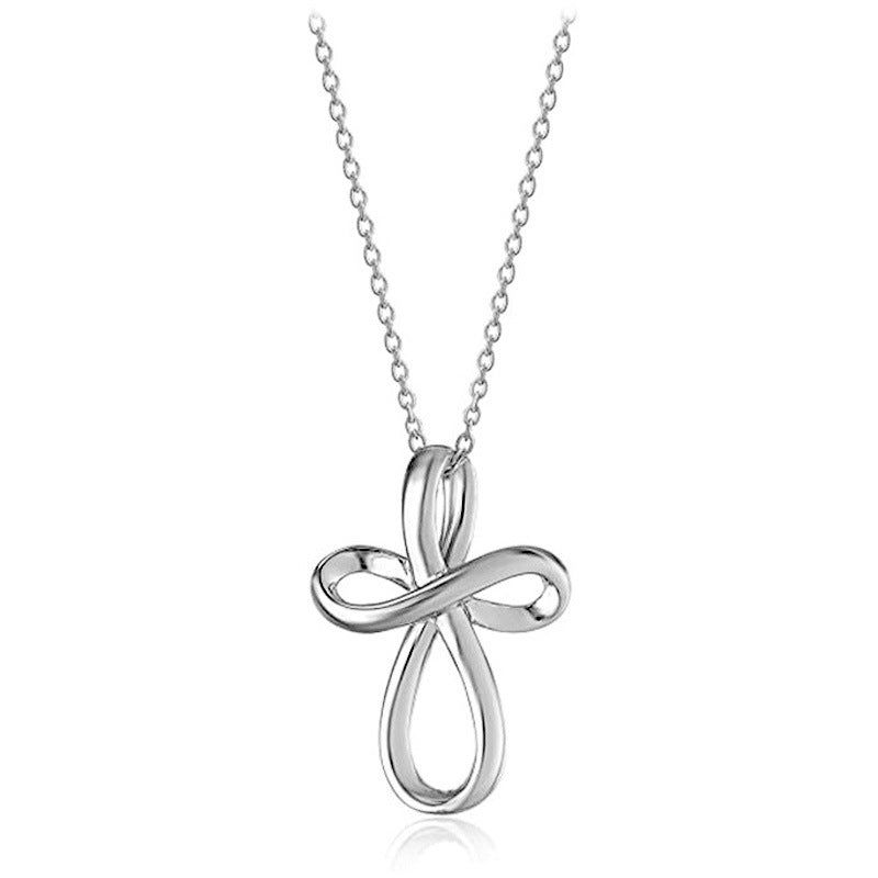 Simple Cross Hanging Clavicle Chain Necklace