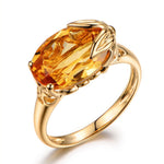 Load image into Gallery viewer, Engagement Ring Citrine Gemstone Ring
