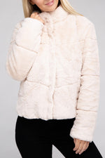 Load image into Gallery viewer, Fluffy Zip-Up Sweater Jacket
