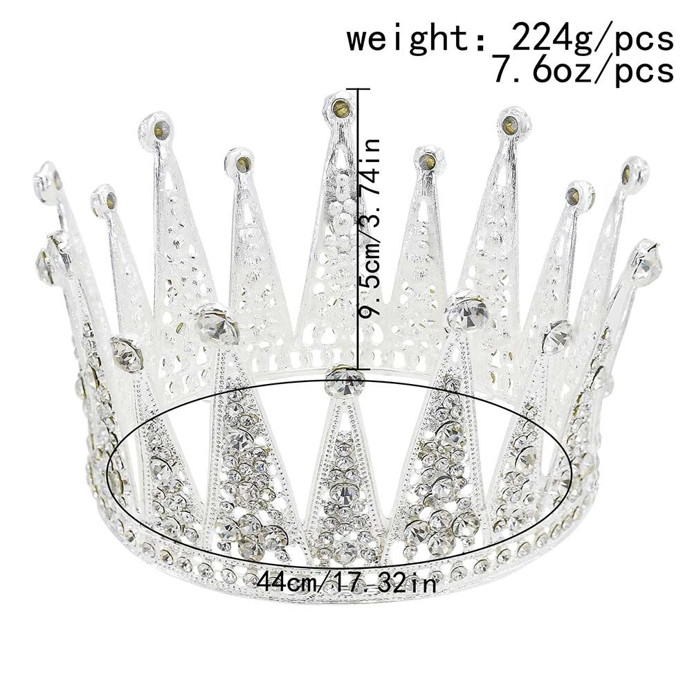 Alloy Hollow Diamond Crown Hair Accessories