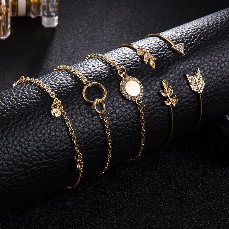 Arrows and Circles Chain Bracelet