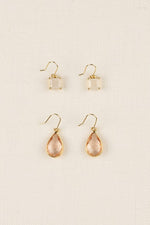 Load image into Gallery viewer, Sierra Dangle Gem Stone Pendant Earring Set
