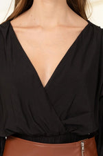 Load image into Gallery viewer, Pretty Pleased Wrap Crop Blouse
