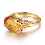 Load image into Gallery viewer, Engagement Ring Citrine Gemstone Ring
