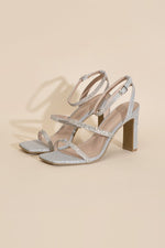 Load image into Gallery viewer, DEVIN-1 Silver Rhinestone Heels
