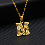 Load image into Gallery viewer, Initial Letters Gold-Plated Pendant Necklace
