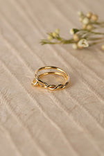 Load image into Gallery viewer, Lola Gold Twisted Loop Ring
