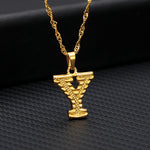 Load image into Gallery viewer, Initial Letters Gold-Plated Pendant Necklace
