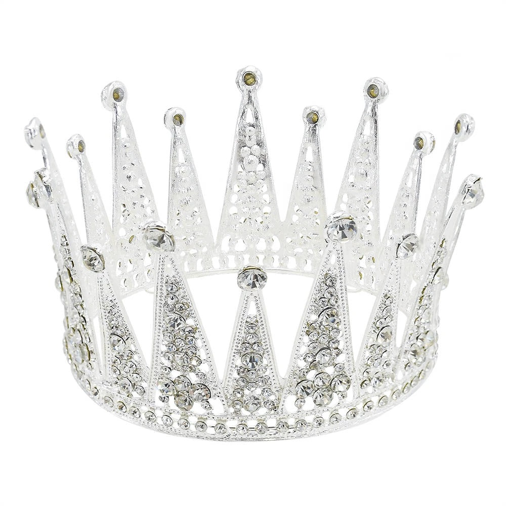 Alloy Hollow Diamond Crown Hair Accessories