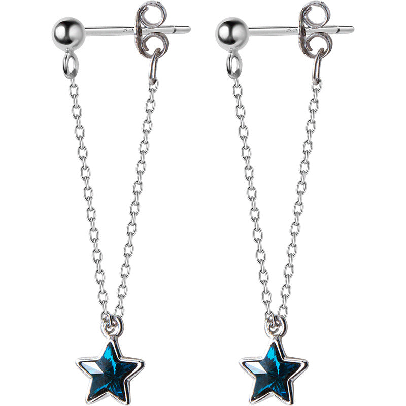 Blue Star Five-pointed  Earrings